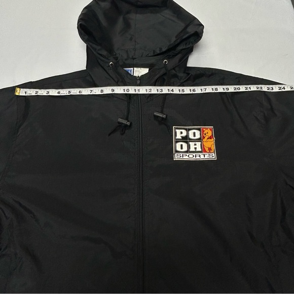 Vintage Disney Winnie the Pooh Adult Windbreaker Rain Jacket Sz M Hood Zip Y2k - Picture 9 of 15